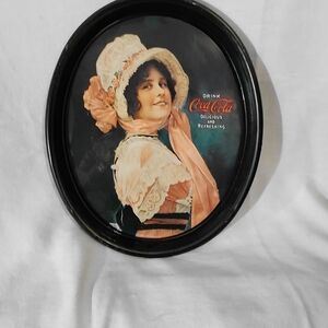 Coca-Cola Plate with Pink and Black Highlights